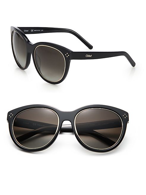 Chloé - Boxwood Retro 56MM Inlayed Sunglasses