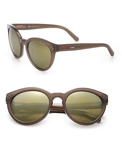 Chloé - Boxwood Retro 54MM Round Sunglasses