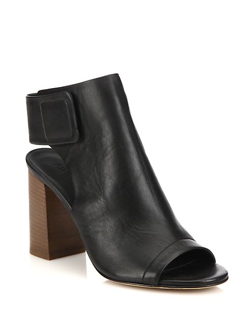 Vince - Faye Open-Toe Leather Booties