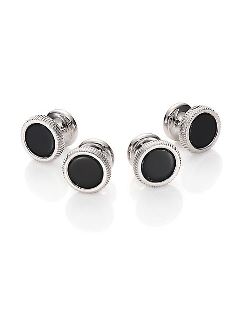 dunhill - Ribbed Logo Cuff Links