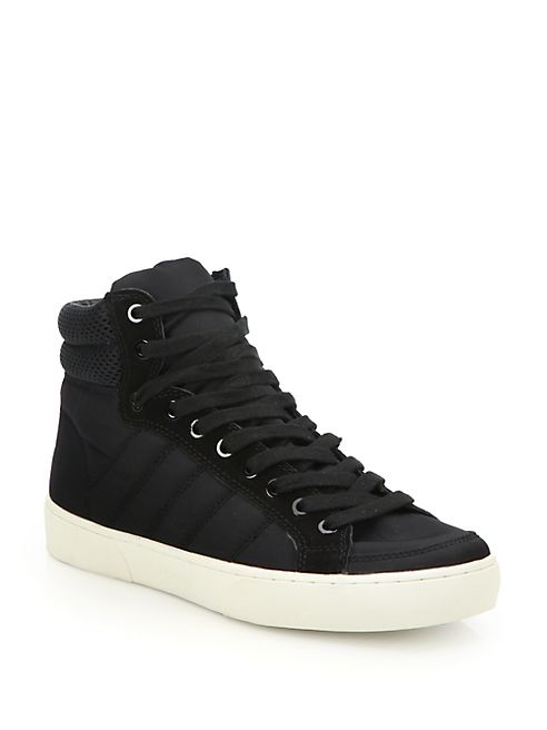 Saks Fifth Avenue Collection - Saks Fifth Avenue by Ecoalf Quilted High-Top Sneakers