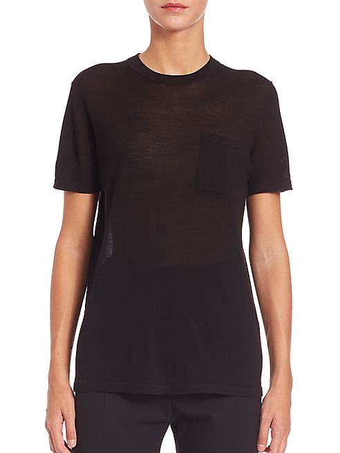 Alexander Wang - Merino Wool & Silk Crewneck Tee