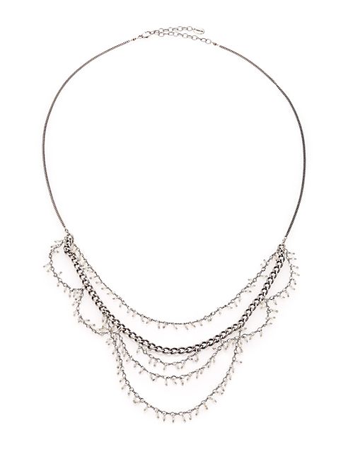 Chan Luu - Sterling Silver Tiered Bead Necklace