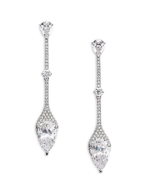 Adriana Orsini - Statement Pavé Crystal Linear Drop Earrings