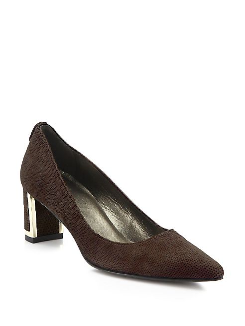 Stuart Weitzman - Logofirstclass Embossed Leather Pumps