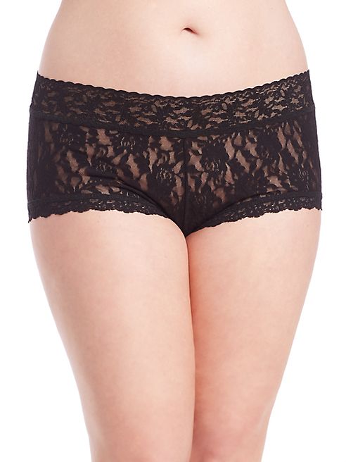 Hanky Panky - Plus Size Wide-Band Signature Lace Boyshorts