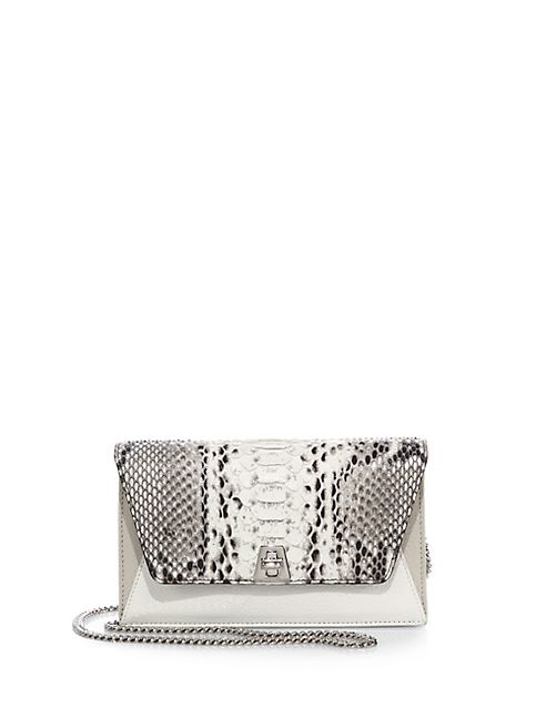 Akris - Anouk Mini Python-Embossed Leather Crossbody Bag