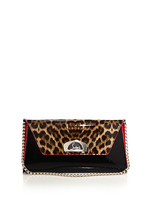 Christian Louboutin - Vero Dodat Leopard-Print Patent Leather Clutch