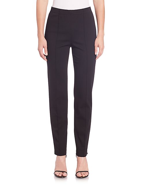 St. John - Caviar Collection Cropped Pintuck Pants