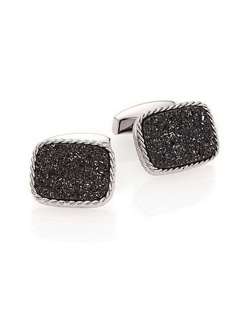 Tateossian - Volcanic Drust Stone Cuff Links