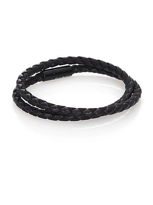 Tateossian - Woven Leather Bracelet