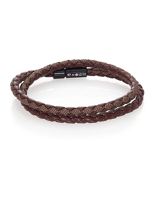 Tateossian - Woven Leather Bracelet