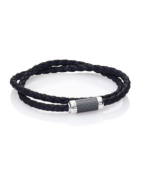 Tateossian - Leather & Sterling Silver Bracelet