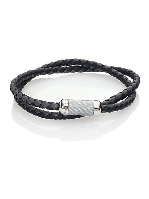 Tateossian - Leather & Sterling Silver Bracelet