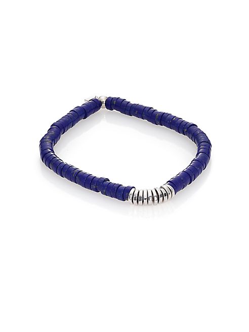 Tateossian - Lapis & Silver Disc Bracelet