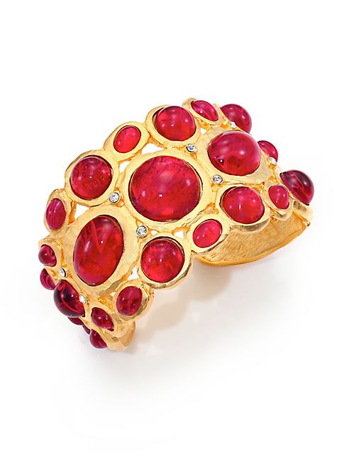 Kenneth Jay Lane - Sculpted Red Cabochon Bracelet