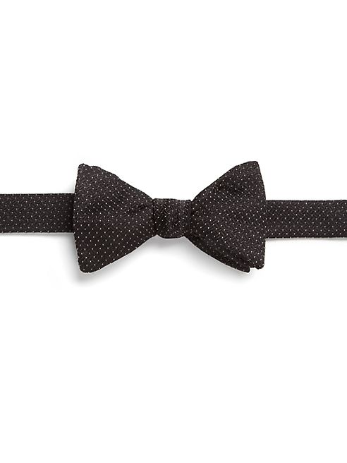 Carrot & Gibbs - Textured Pindot Silk Bow Tie