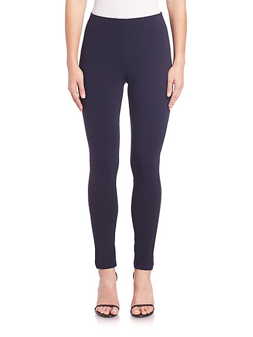 St. John - Caviar Collection Cropped Ponte Leggings