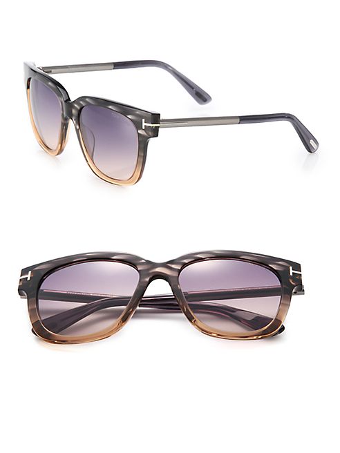 Tom Ford Eyewear - Square Acetate & Metal Polarized Sunglasses