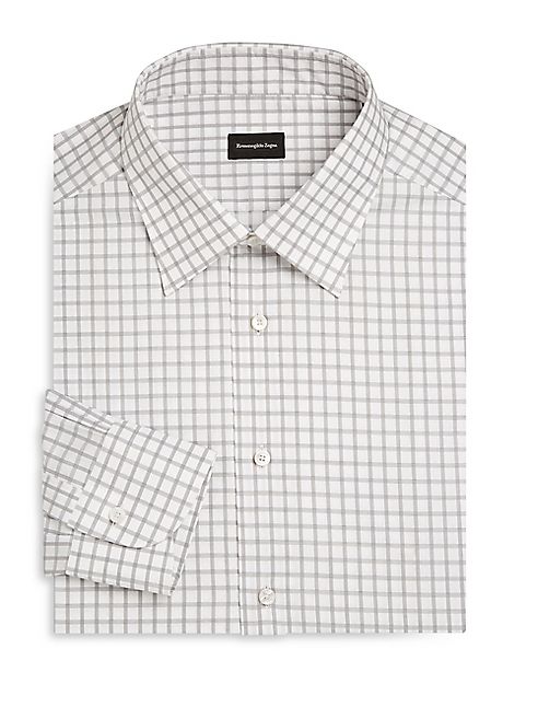 Ermenegildo Zegna - Windowpane Regular-Fit Dress Shirt