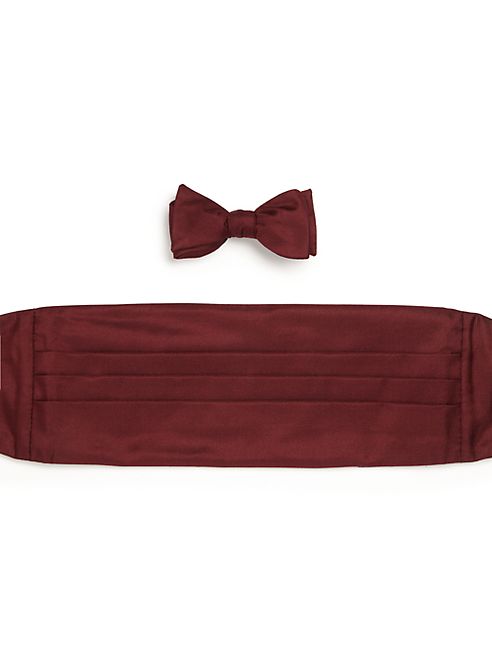 Carrot & Gibbs - Two-Piece Silk Bow Tie & Cummerbund Set