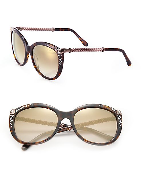 Roberto Cavalli - 57MM Swarovski-Embellished Acetate Sunglasses