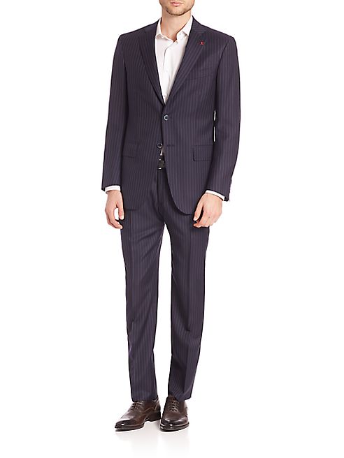 ISAIA - Navy Striped Suit