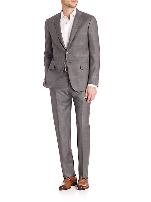 ISAIA - Grey Plaid Suit