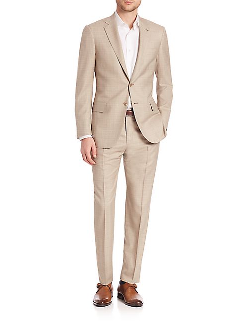 ISAIA - Tan Wool Suit