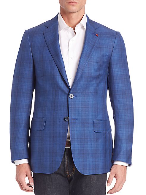 ISAIA - Plaid Wool Blend Sportscoat