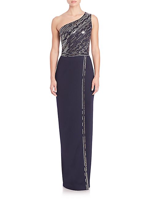 St. John - Milano Sequin One-Shoulder Gown