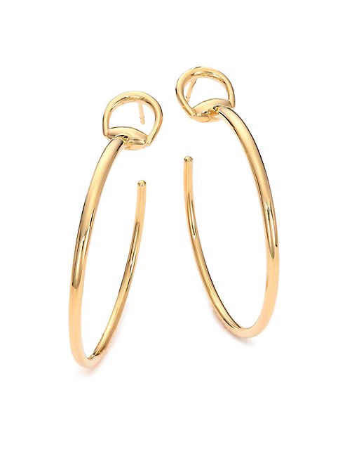 Gucci - Horsebit 18K Yellow Gold Hoop Earrings/1.5