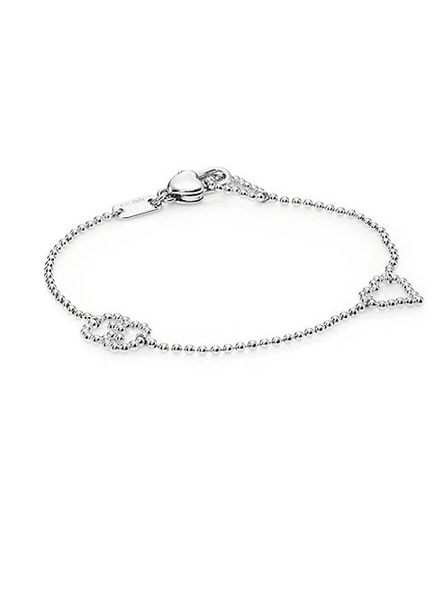 Gucci - Boule Heart & Interlocking G Sterling Silver Bracelet