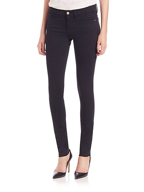 FRAME - Karlie Skinny Supermodel Length Film Noir Jeans