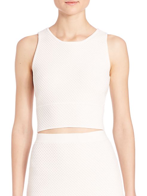 Jonathan Simkhai - Eyelet Mesh Crop Top