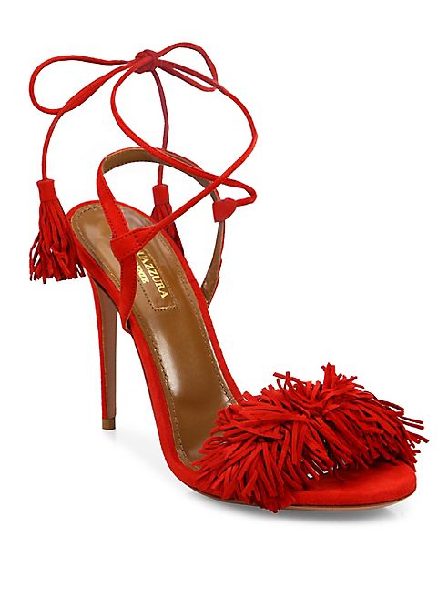 Aquazzura - Wild Thing Fringe Suede Sandals