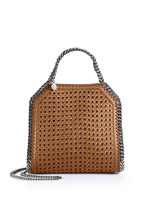 Stella McCartney - Falabella Mini Baby Bella Woven Faux Leather Tote