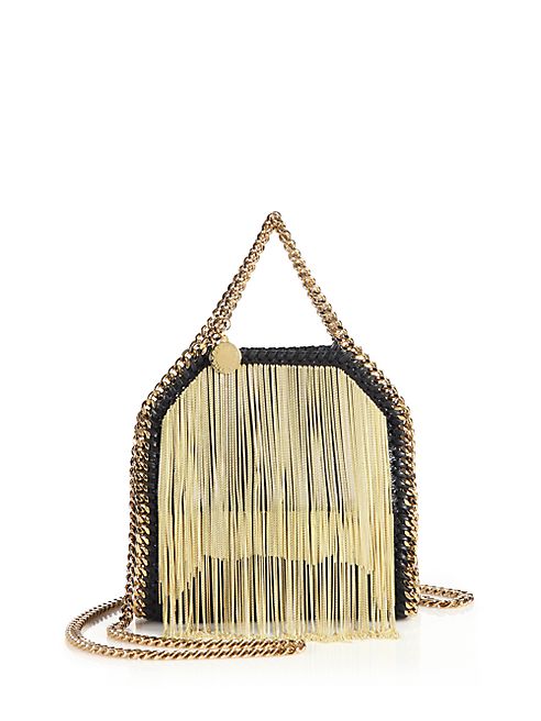 Stella McCartney - Falabella Tiny Baby Bella Chain-Fringed Faux Leather Tote