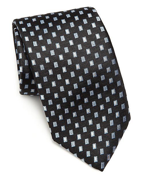 Saks Fifth Avenue Collection - Floating Squares Silk Tie