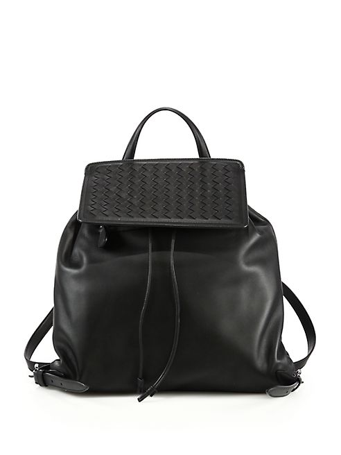 Bottega Veneta - Smooth & Intrecciato Leather Backpack