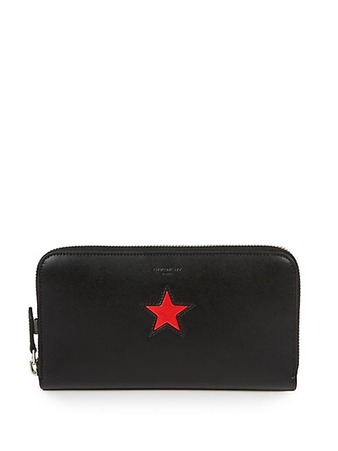 Givenchy - Star Leather Zip-Around Wallet