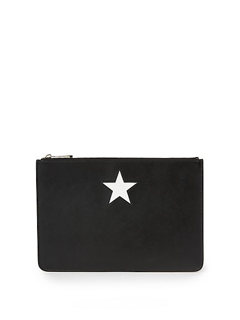 Givenchy - Classic Medium Leather Star Pouch