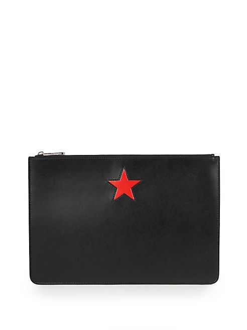 Givenchy - Classic Large Leather Star Pouch