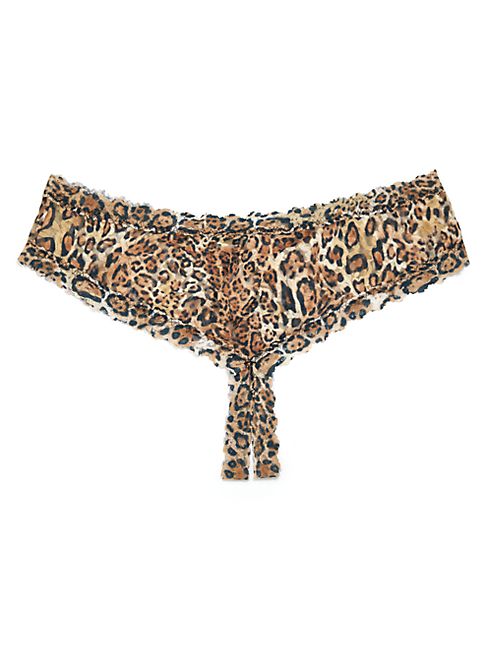 Hanky Panky - Plus Size Leopard Nouveau Crotchless Cheeky Hipster