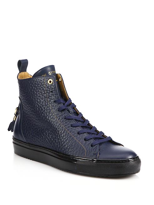 ANDROID HOMME - Alfa High-Top Leather Sneakers