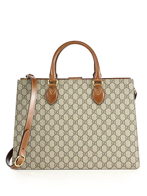 Gucci - GG Supreme Large Top-Handle Bag