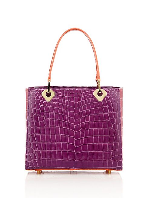 Ethan K - Angelica Tri-Color Crocodile Tote