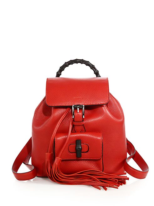 Gucci - Bamboo Leather Backpack