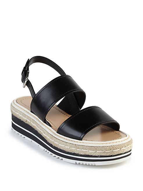 Prada - Microsole Leather Double-Band Sandals