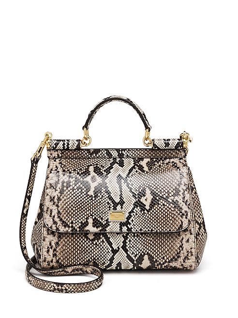 Dolce & Gabbana - Sicily Python Top Handle Satchel